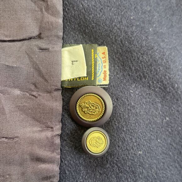 Vintage Rothschild Girls Sailor Navy Peacoat Size 7 ILGWU Union made USA - Picture 9 of 12